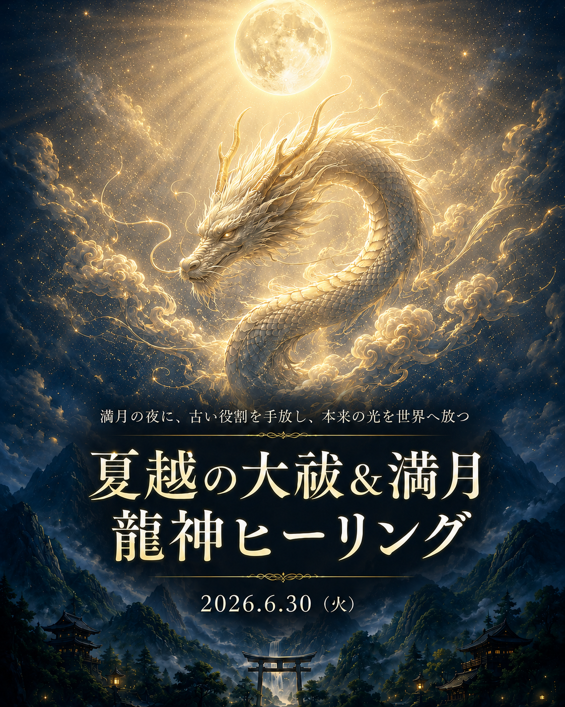 【夏越の大祓＆満月】龍神ヒーリング 2026年6月30日
